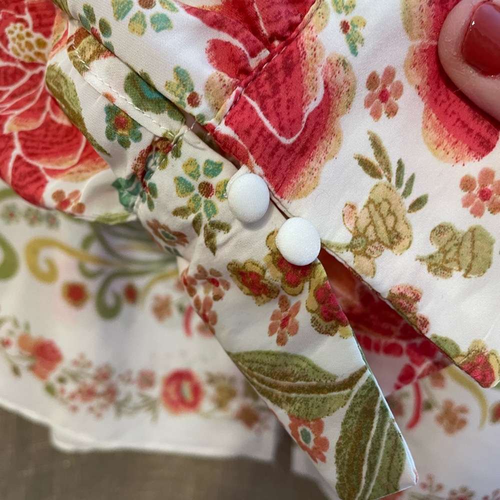 Rose & Olive Floral Print Women's Long Sleeve  Top - Picture 4 of 4